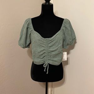 Eyelet crop top